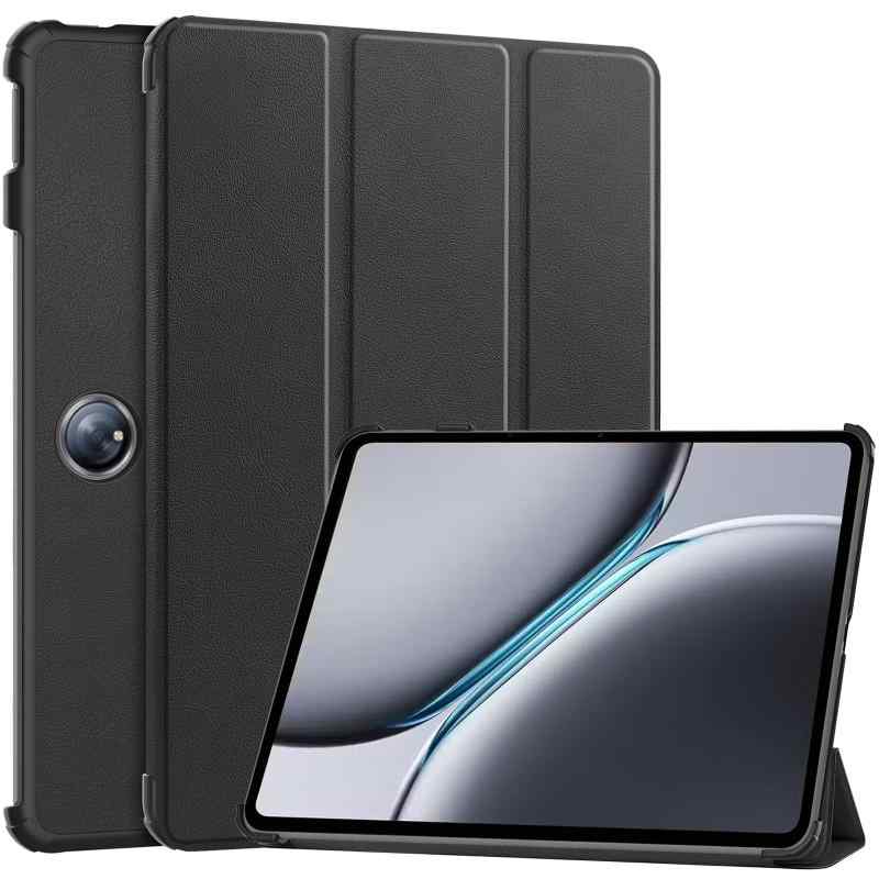 For Pad 3 Pro ケース 保護ケース 高級PU レザー 全面保護 調節可能 防水防汚 衝突防止 薄型軽量 良い手触り 長持ち スタンド機能付き Pad 3 Pro 対応 タブレット ケース (ブラック)