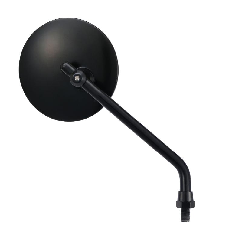 デイトナ(Dayotna) バイクミラー ハイビジミラー 10mm逆ネジ 耐振 広角 ラウンド ハイ ブラック 右専用 片側1本 98796