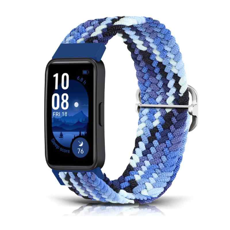 [] Huawei Band 10 / Huawei Band 9 / Huawei Band 8 対応 バンド ファーウェイバンド10 交換ベルト サイズ調節可能 編組バンド ナイロン製 弾力性 皮膚にやさしい 軽量 コンパチブル Huawei Ban