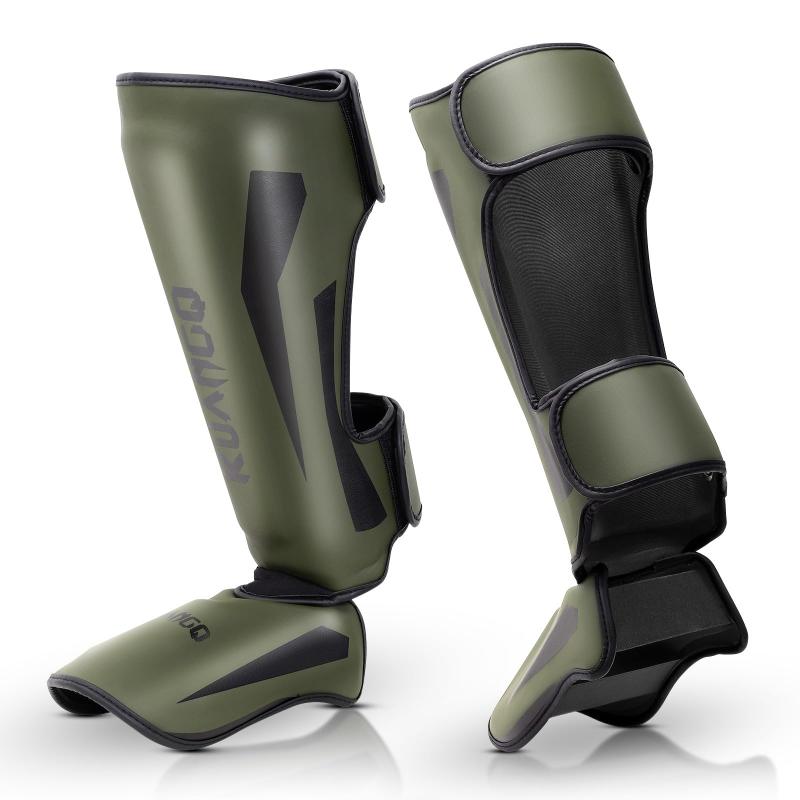 レッグガード キックボクシング ムエタイ 武術 格闘技 空手 レッグプロテクター キック 練習用 レガース 膝 すね 保護 プロテクター 大人 メンズ レディース