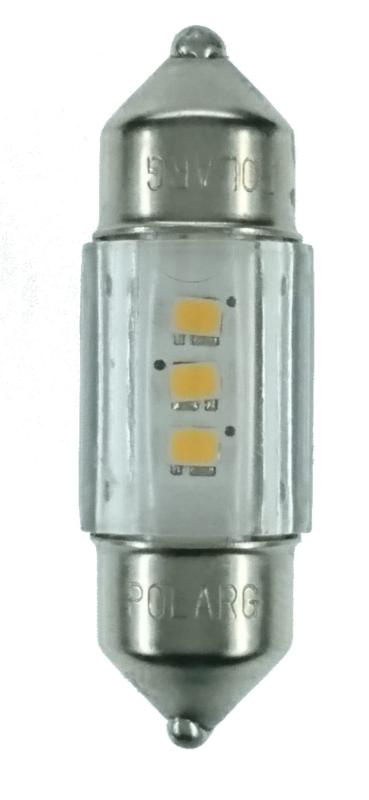 日星工業 POLARG(ポラーグ) ルームランプ用 LED電球 12V T10x31 電球色 3000K 35lm 1個入 白熱電球同等サイズ ECE規則 JIS規格 P2271C 車検対応 信頼の純正バルブ