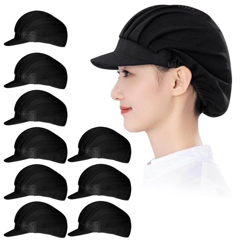 [] 衛生キャップ 衛生帽 9枚セット 作業帽 調理キャップ 飲食店 調理帽子 給食用 厨房 メーカ 通気性 ..