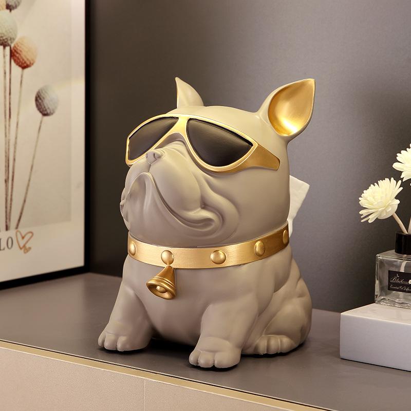 ティッシュボックス 犬 北欧 ミニマリスト 合成樹脂製 卓上 リビング ダイニング 寝室 ベッドルーム オフィス