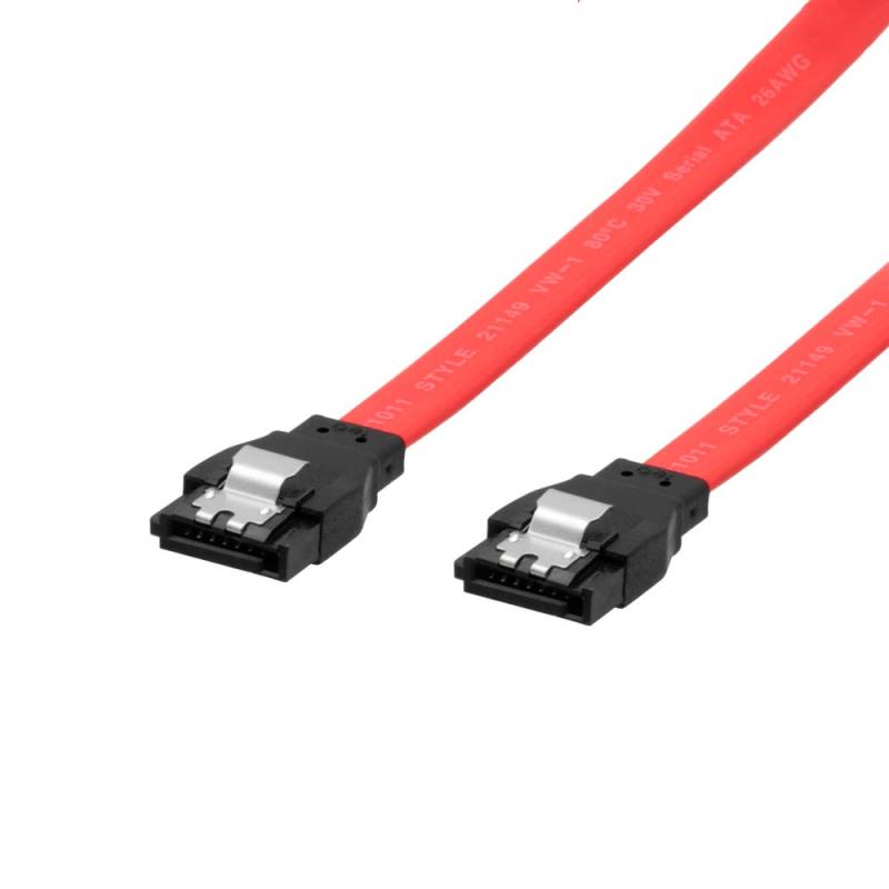 オウルテック SATA3ケーブル 6Gbps対応 ラッチ付き 長期 ストレート – ストレートコネクター