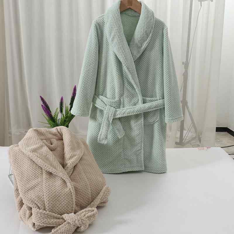 バスローブ ルームウェア レディース キッズ 親子 ガウン 厚手 フランネル ポリエステル ロング丈 湯冷..