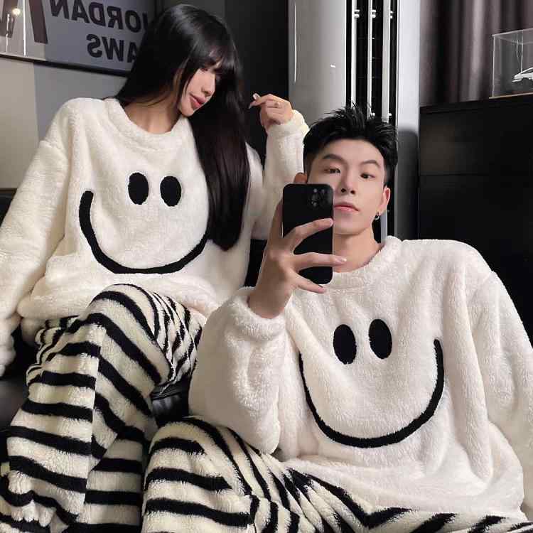 パジャマ ペア カップル レディース メンズ 秋冬 フランネル サンゴフリース 長袖 長ズボン 上下セット..