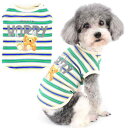 ZEA 犬の服 犬用 Tシャツ タンクトップ 夏用 小型犬 クール ベスト おしゃれ かわいい ボーダー クマ柄 ベスト 綿製 可愛い 涼しい ドッグウエア 洋服 ひんやり 猫犬服 子犬 チワワ トイプ