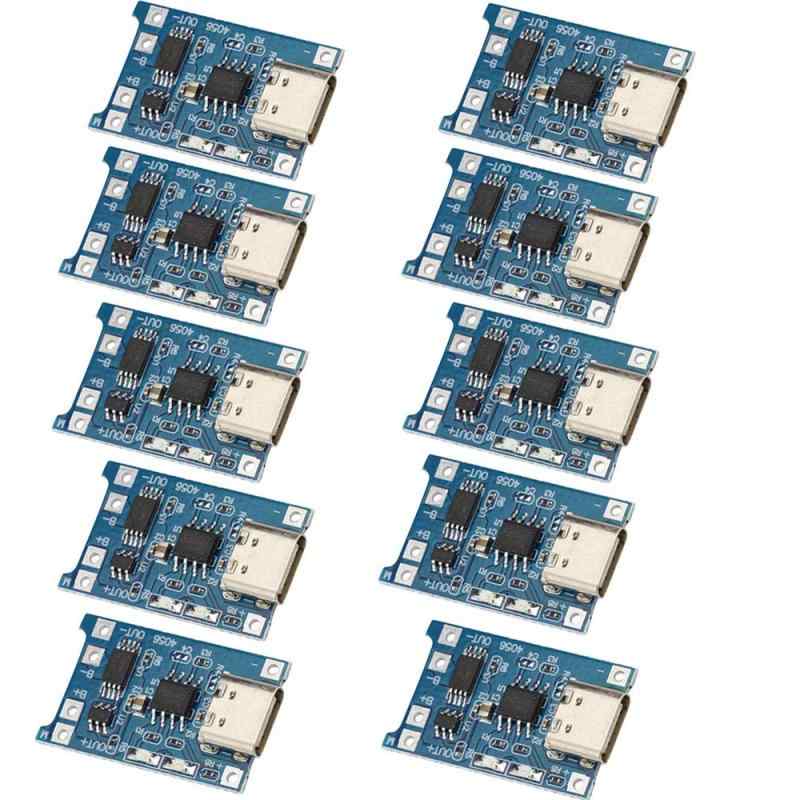 10ĥå TP4056 Type-C USB 1A ݸť⥸塼դ 5V 18650 ӽŴ⥸塼 ťܡ ǥ奢ݸǽ