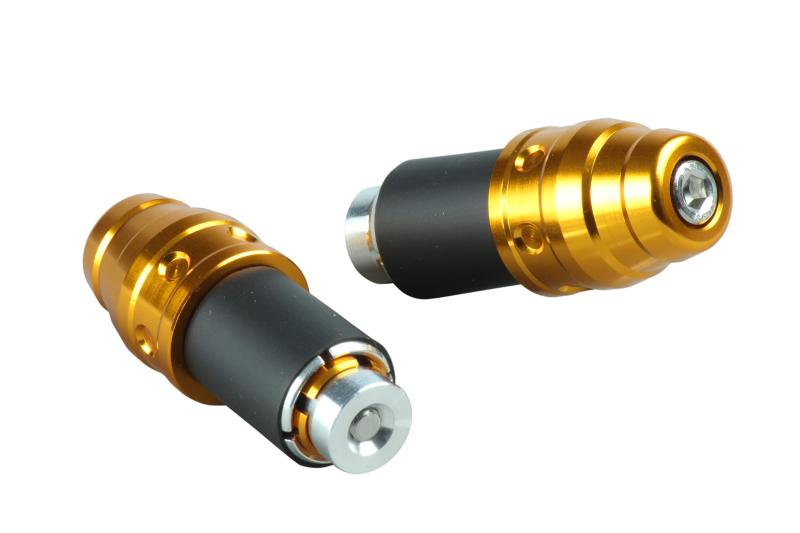 ポッシュフェイス(POSH FAITH) バイク用品 ハンドルバーエンド ユニバーサル エンボスバーエンド(外径22mm) ハンドル内径14-19mm対応 ゴールド 031172-04-10 バーエンドキャップ