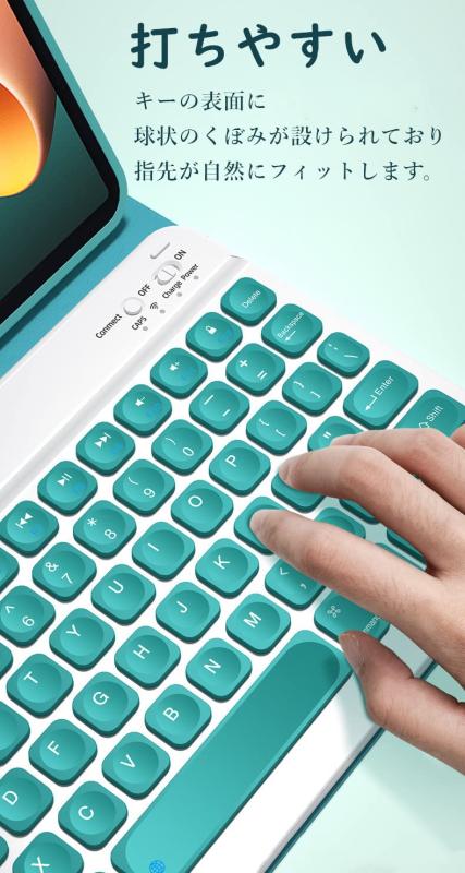 Xiaomi Pad 6 11インチ キーボード ケース ペン収納 くぼみキー 入力しやすい Xiaomi Pad6 キーボード付き カバー 分離式 マグネット 薄型 ワイヤレス キーボード,黒+白