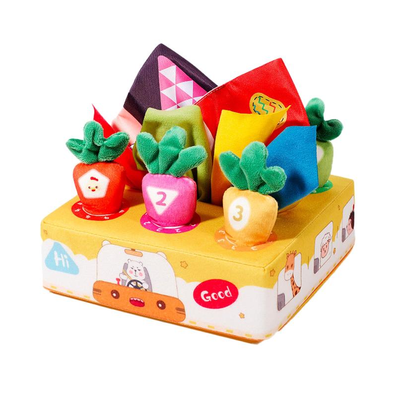 ティッシュ おもちゃ ニンジン抜き 布製 柔らか ティッシュ遊び モンテソッリー 子供 1歳 2歳 3歳 おも..