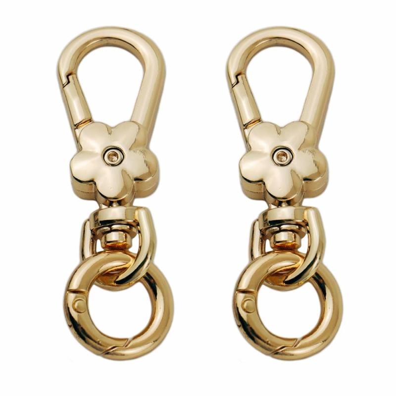 [] キーホルダー 金具 2個セット スプリングキーリング ナスカン キーホルダー パーツ 回転フック 丸カン付き ワンタッチ ハンドメイド アクセサリー 手作り 素材 DIY 副資材 手芸用品