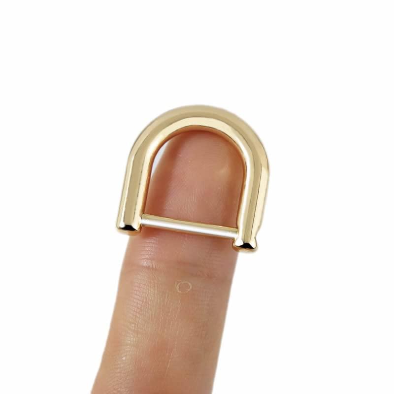 U字型Dカン D型カン リング ハンドメイド アクセサリー パーツ 金具 手芸 材料 小物 ネジ式 DIY 亜鉛合金 電気メッキ 12mm