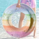 浮き輪 90cm 便利な持ち手付き かわいい浮輪 フロート大人用 大きい 半透明の色の浮き具 キラキラ スイミング 海 プール 海水浴 ビーチ 夏休み 海外 旅行 アウトドア レかわいい強い浮