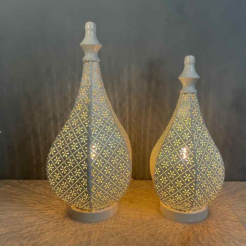 テーブルランプ 幾何学模様 LED 北欧風 モロッコ風 アイアン デコレーション 卓上ランプ 照明器具 オブジェ インテリア 雑貨