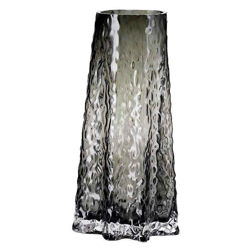 花瓶 ガラス花瓶 卓上花瓶 海星模様 現代的 飾り 透明 灰色 青 バラ ユリ 水耕栽培 リビング