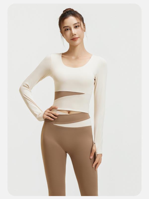 ヨガウェア レディース 長袖 上下セット スポーツウェア ランニング トレーニング ウェア 速乾 伸縮性 ポリエステル製 春夏 秋冬 ブラック ブルー グリーン パープル グレー