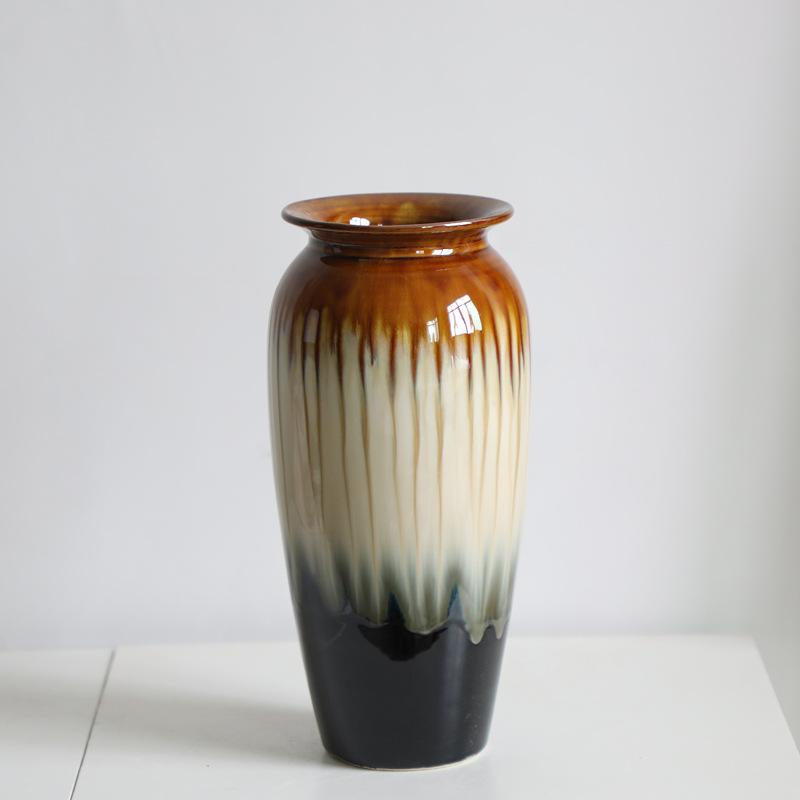 花瓶 陶器製 水耕栽培 フラワーベース 卓上 置物 リビング インテリア 中華風 ドライフラワー フェイクフラワー