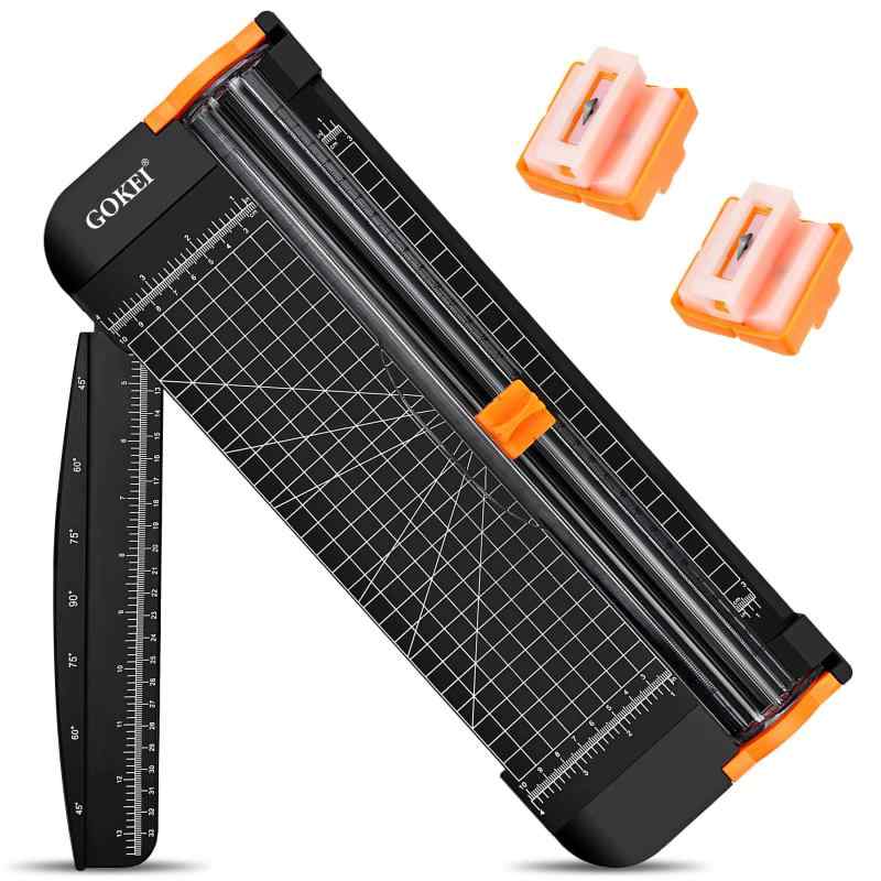 ペーパーカッター ミニ裁断機 ペーパートリマー A4 A5 対応 スライドカッター 隠さ カッター 替刃 直線切断 角度切断 切れ味抜群 切断機 文房具 コーピー用紙 厚紙 名刺 写真 ラミネート