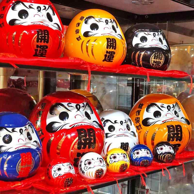 だるま 縁起物 日本 陶器製 招福 金運 開運 置物 店舗 開店祝い 玄関 リビング 卓上 魔除け ミニサイズ 中型 大型 多色