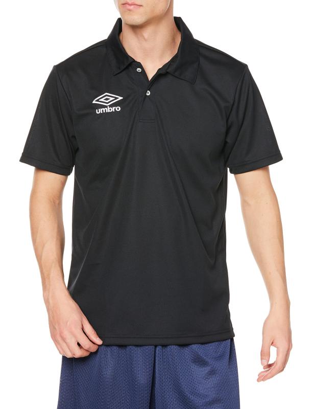[アンブロ] ポロシャツ サッカー フットサル 吸汗速乾 ドライ ストレッチ 半袖 メンズ 男女兼用 指導者 移動 ワンポイント