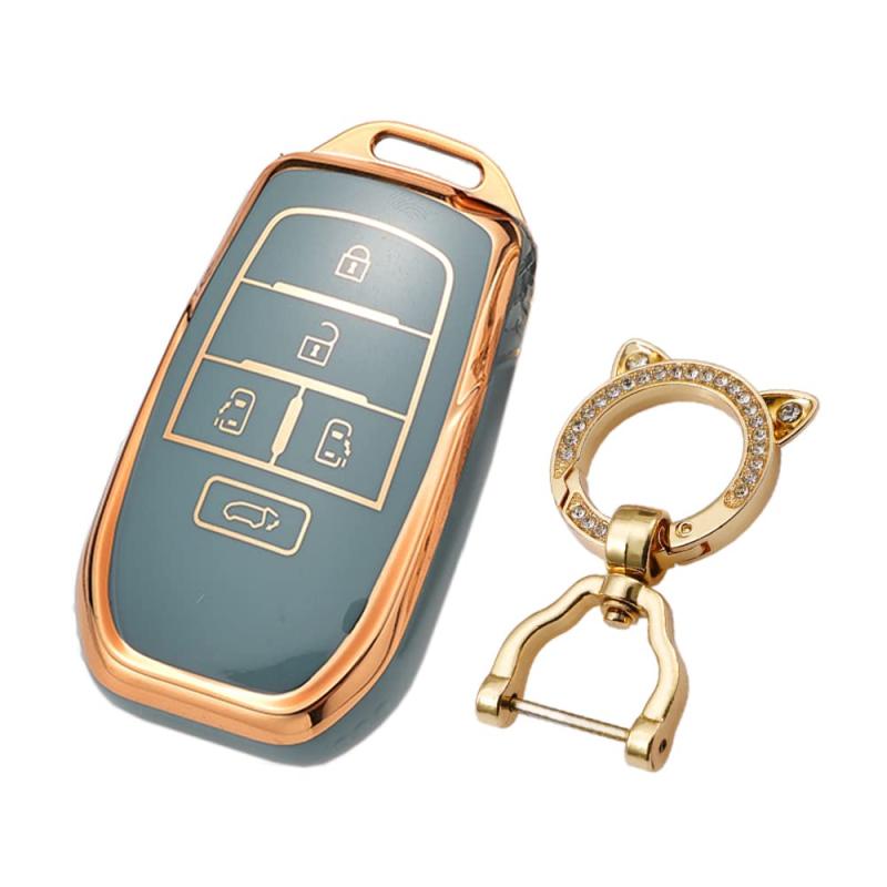 [] トヨタ専用 キーカバー キーホルダー キーシェル TOYOTA アルファード ヴェルファイア ハイラックス 4 PHV AH90 ノア ヴォクシーシエンタ ベルファイヤー クラウン マークX などに適用(2)