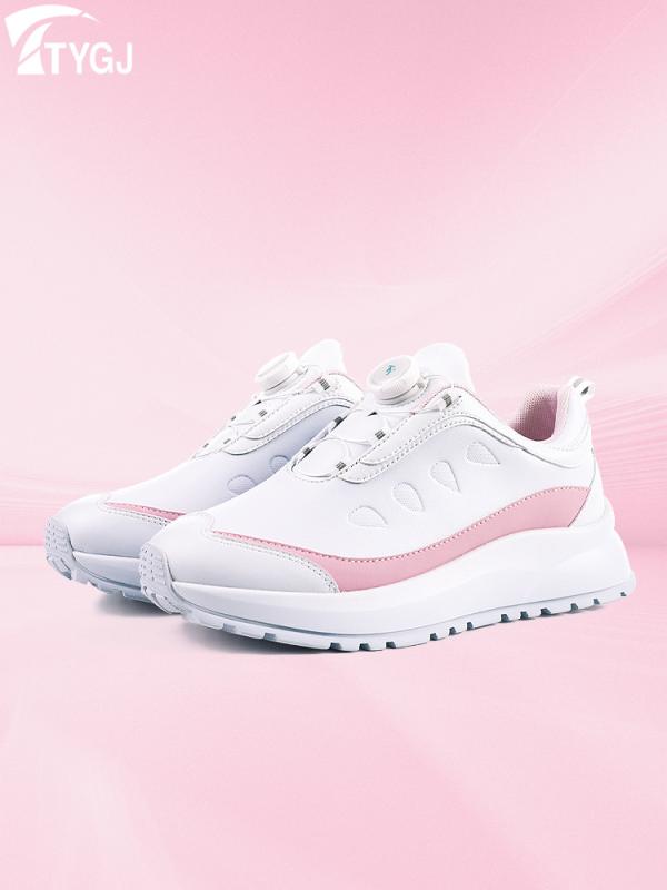 ゴルフシューズ レディース 女性用 ダッドスニーカー ダイヤル式 通気性 滑り止め スポーツ 運動用 マ..