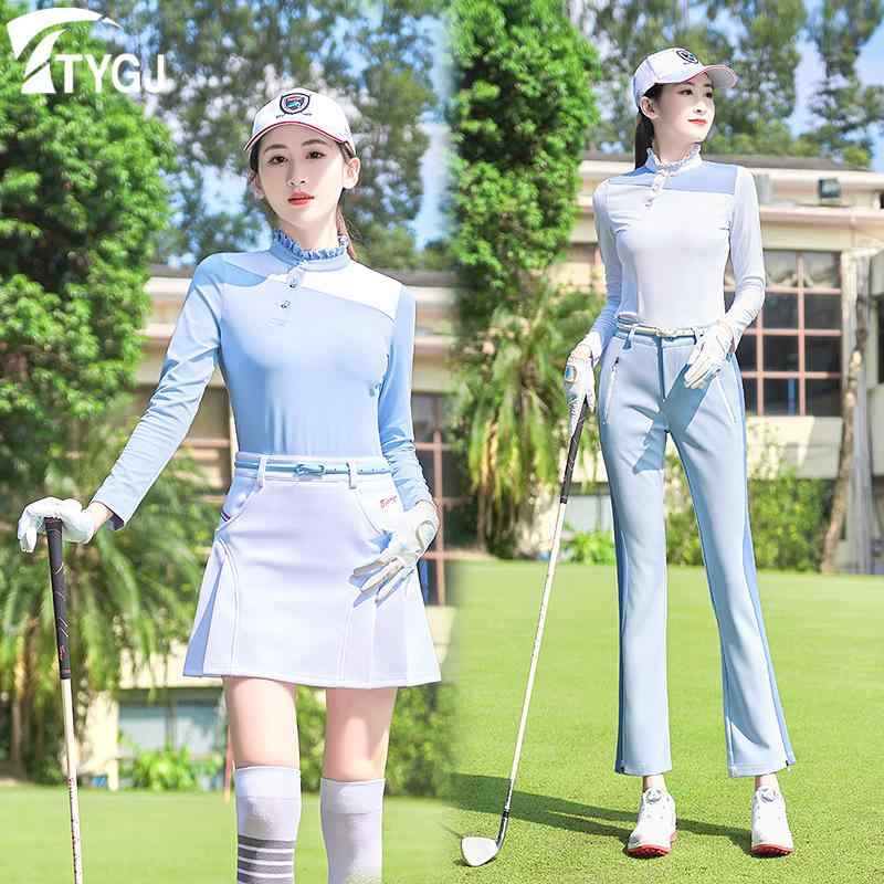 ゴルフウェア レディース 女性用 長袖 ポロシャツ Tシャツ カットソー 襟付き 高伸縮性 ストレッチ ス..