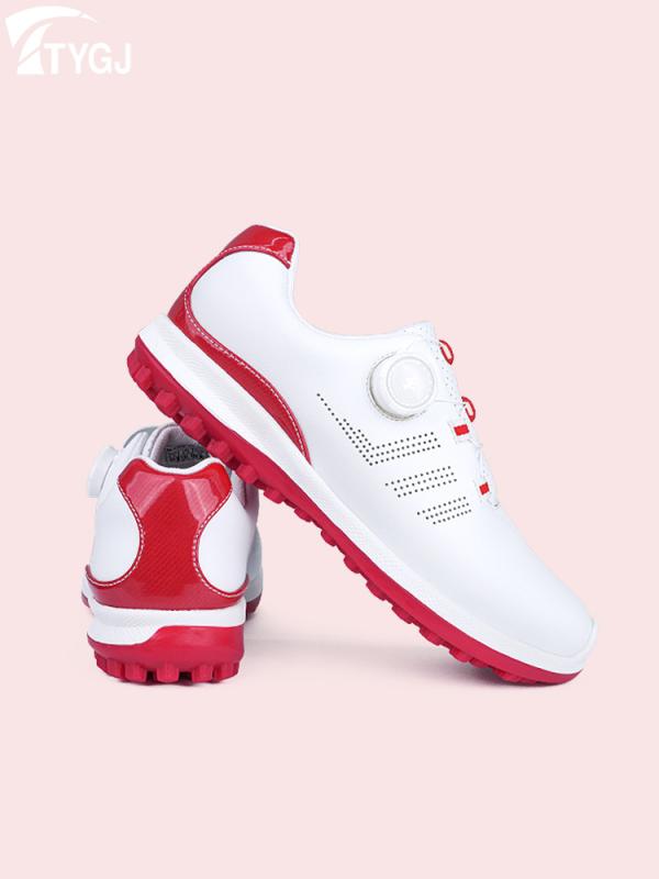 ゴルフシューズ レディース ダイヤル式 スピンバックル カジュアル 普段使い 滑り止め グリップソール ..