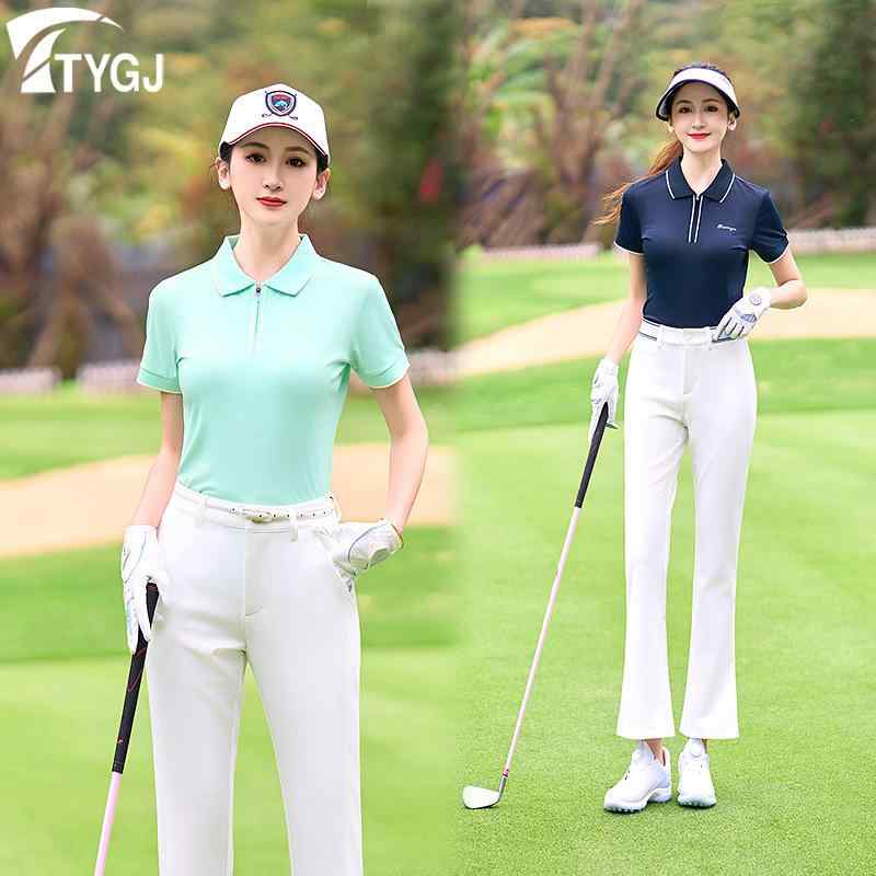 ポロシャツ レディース 女性用 ゴルフウェア スポーツウェア 半袖 襟付き スリムフィット トップス 吸..