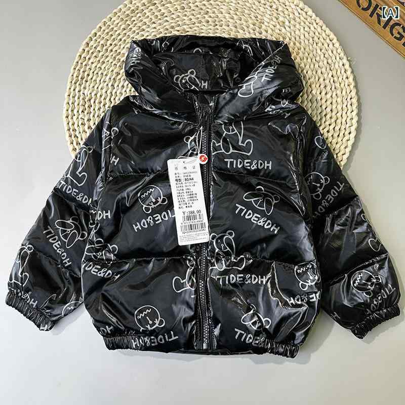 子供服 ダウンジャケット キッズ 男女兼用 フード付き 取り外し不可 洗える ナイロン 暖かい 防寒 アウ..