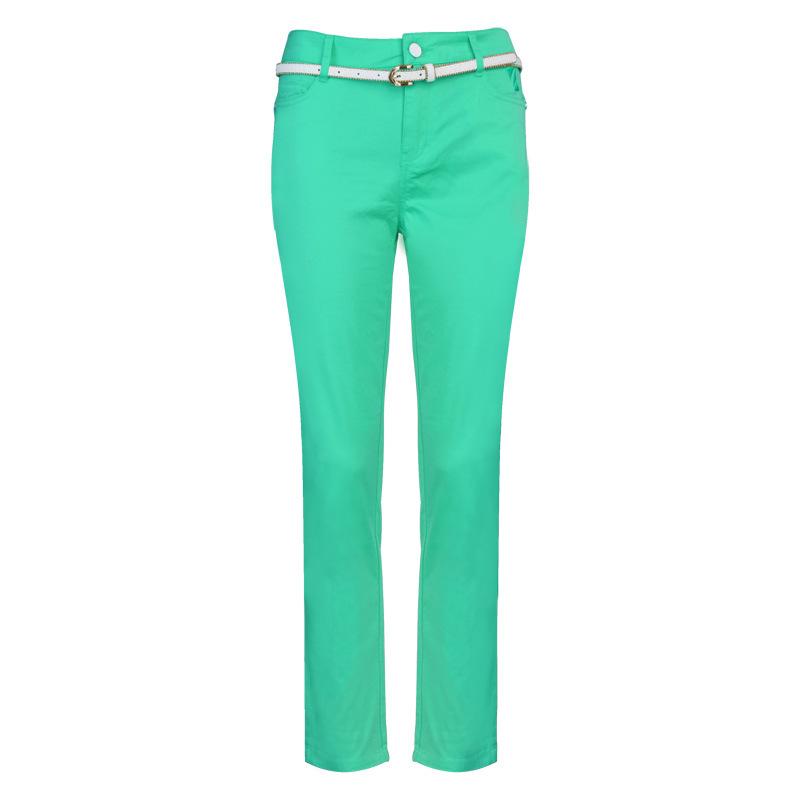 ゴルフパンツ レディース 女性用 ロングパンツ 長ズボン 春夏 吸汗速乾 ストレッチ 無地 ポリエステル ..