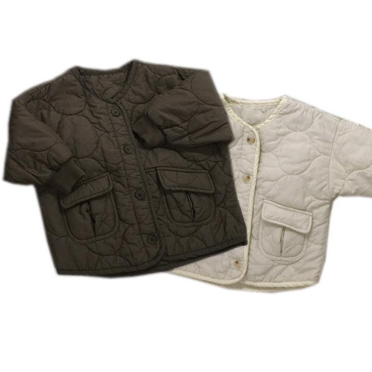 キッズ アウター ユニセックス 秋冬 韓国風 おしゃれ カジュアル キルティング 中綿ジャケット 厚手 防..