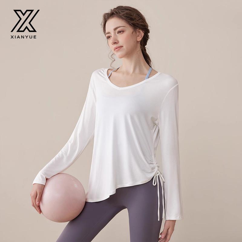 ヨガウェア レディース 長袖 ゆったり ルーズ スポーツ フィットネス ピラティス トレーニング ジム レ..