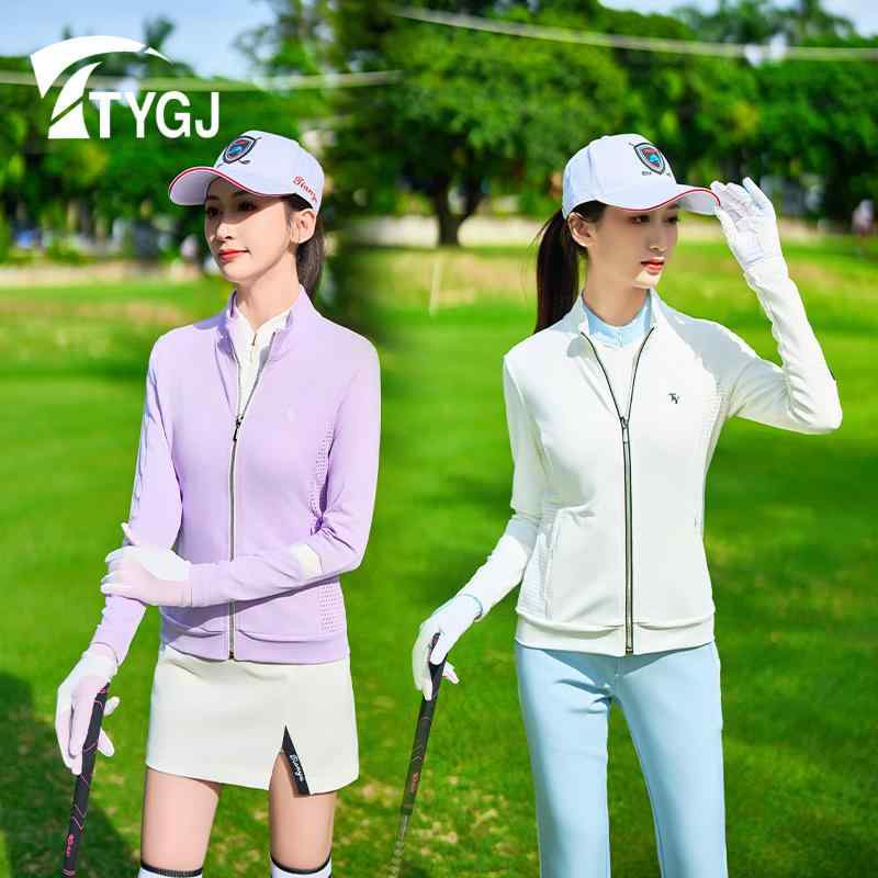 ゴルフアウター レディース 女性用 大人用 秋冬 防風 スタンドカラー 立ち襟 一枚仕立て ポリエステル ..