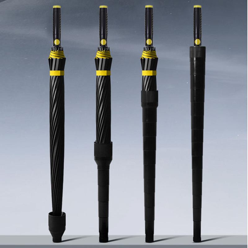 長傘 ゴルフ用 二人用 大型 ビッグサイズ 強風対策 頑丈 丈夫 高耐久 24本骨 繊維骨 半自動開閉 ポンジ..