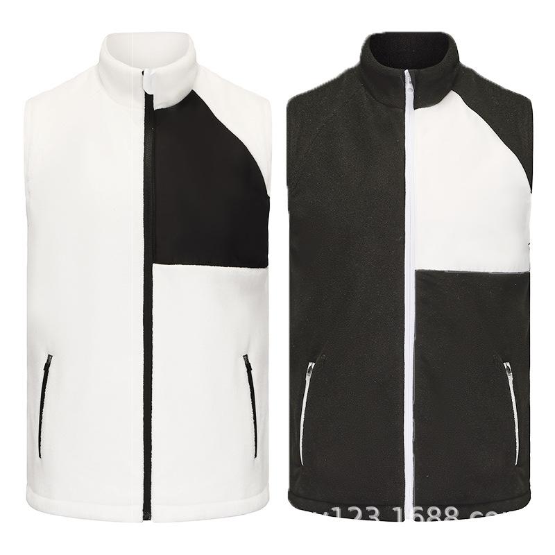ベスト メンズ 男性用 ゴルフ フリース素材 あったか 保温 スポーツ アウター ジャケット スリムフィッ..