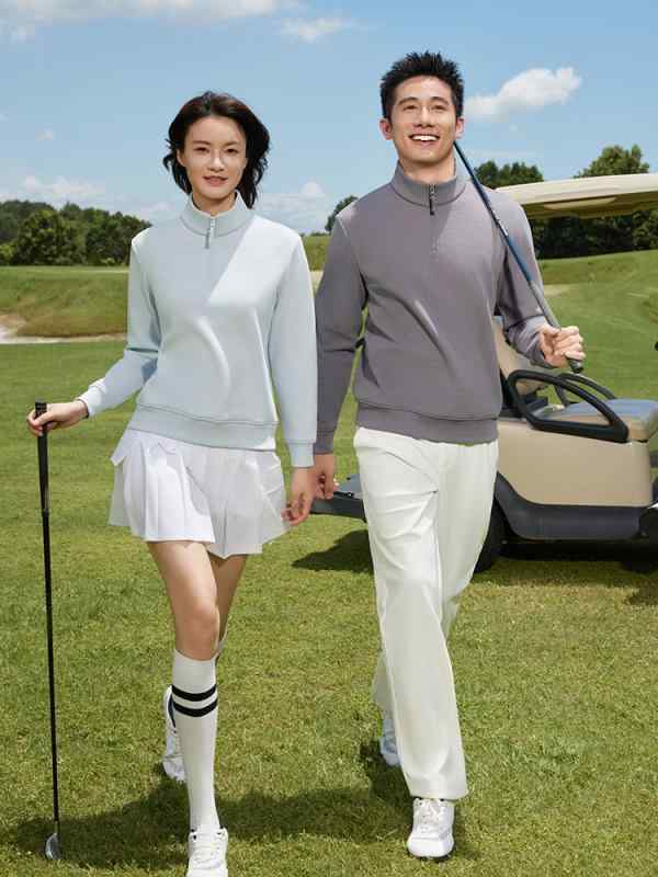 ゴルフウェア 男女兼用 秋冬 裏起毛 保温 防寒 暖かい スタンドカラー ハイネック ハーフジップ 長袖 ..