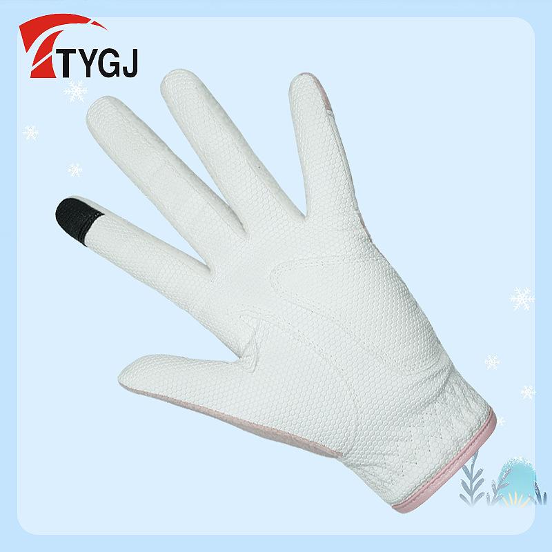 手袋 キッズ 子供用 ゴルフ スポーツ 秋冬 裏起毛 フリース 保温 防寒 耐摩耗性 滑り止め グリップ タ..