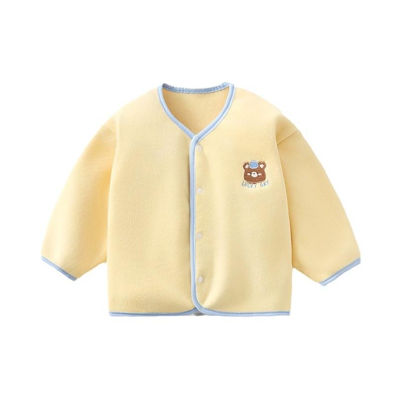 キッズ アウター ベビー 秋冬 パイル起毛 カーディガン 男の子 女の子 スクール ウェア 動物柄 かわい..