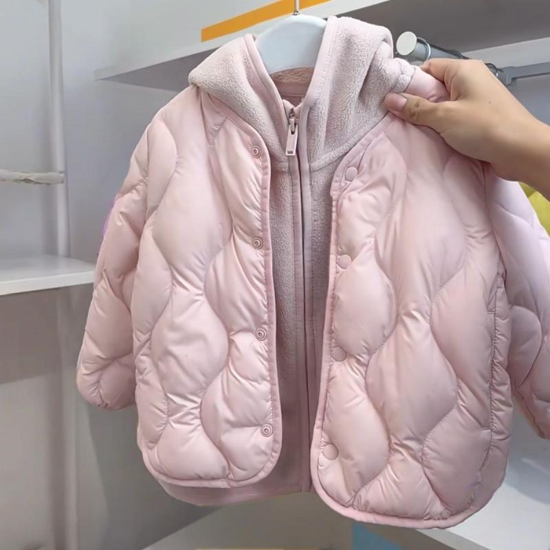 コート 女の子 ガールズ キッズ ジュニア コットン素材 中綿 フリースライナー付き アウター 秋冬 防寒..