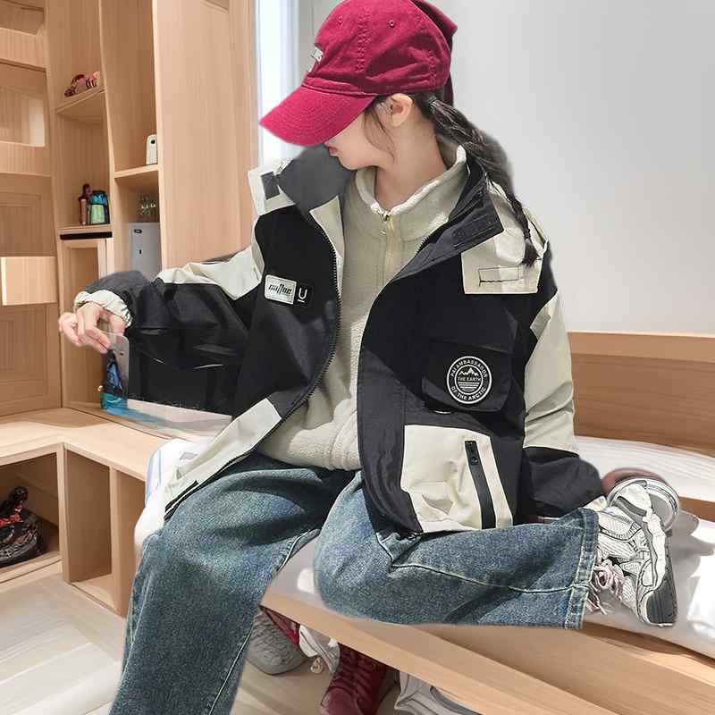 キッズ アウター 秋冬 子供用 中綿入り 取り外し可能 ジャケット 3way スポーツウェア 撥水 防風 コー..