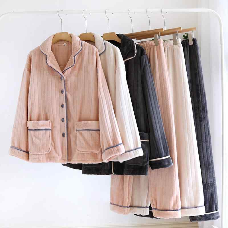 パジャマ レディース メンズ 冬用 厚手 暖かい 珊瑚フリース 上下セット ルームウェア 寝巻き 部屋着 ..