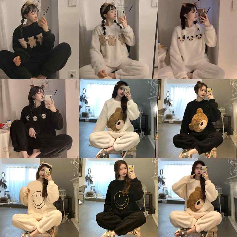 パジャマ レディース 秋冬 上下セット ルームウェア 厚手 フリース あったか 暖かい 長袖 長ズボン 寝..