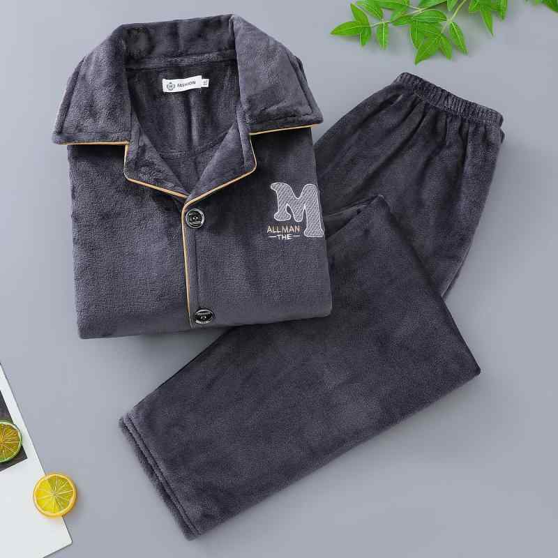 パジャマ メンズ 秋冬用 厚手 フリース 上下セット 暖かい 部屋着 寝巻き ルームウェア 男性用 長袖 長..