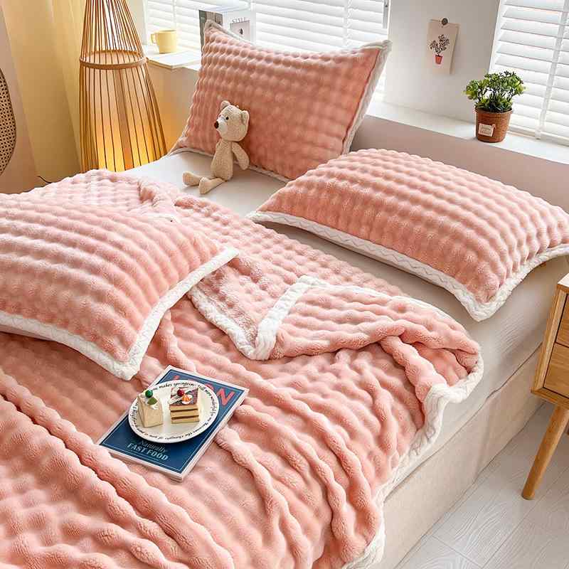 毛布 ソファ 寝具 秋冬 ブランケット ポリエステル 無地 ひざ掛け 肩掛け 深青 煉瓦色 紫 灰色 桃色 70..