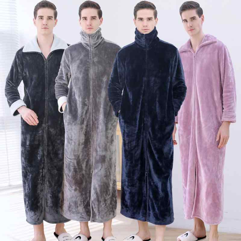 ルームウェア レディース メンズ フランネル パジャマ 厚手 連体 長袖 長ズボン 秋冬 部屋着 寝間着 あったか 暖かい 冷え対策 防寒 ルームワンピース カップル お揃い M L XL XXXL ネイビー グレー パープル