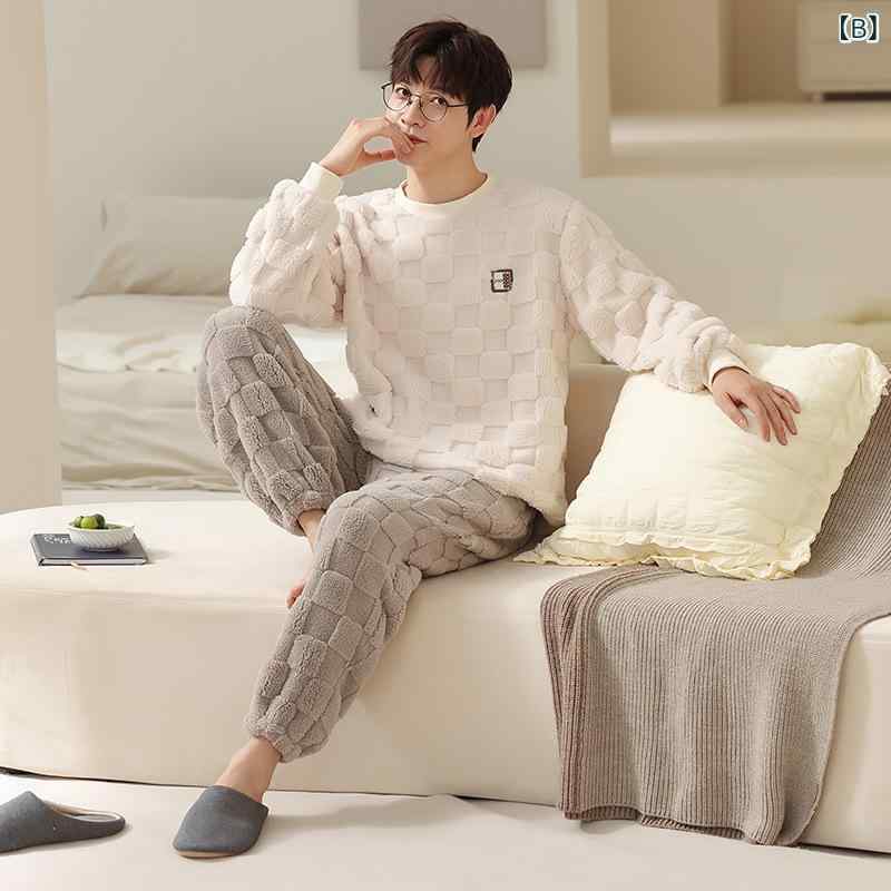 office matsudaのパジャマ レディース メンズ フランネル ルームウェア 上下セット 厚手 防寒 あったか 部屋着 寝巻き かわいい 長袖 長ズボン 春秋冬 婦人 紳士 女性用 男性用 ポリエステル｜アングル3