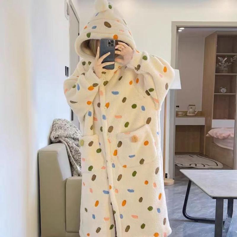 パジャマ レディース ルームウェア 上下セット 冬用 厚手 フランネル 寝巻き 部屋着 あったか 暖かい 長袖 長ズボン セットアップ M L XL XXL ピンク系