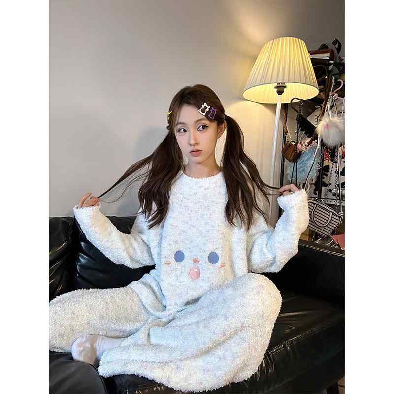 パジャマ レディース 秋冬 もこもこ ルームウェア 上下セット 暖かい 部屋着 寝巻き かわいい 女性 長..